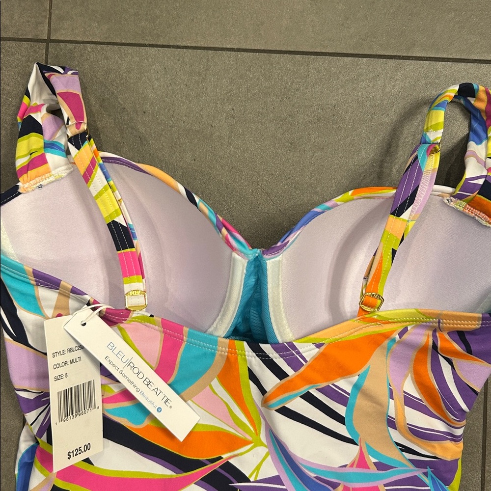 Bleu Rod Beattie Living Color Ruched One Piece Swimsuit - Picture 6 of 7